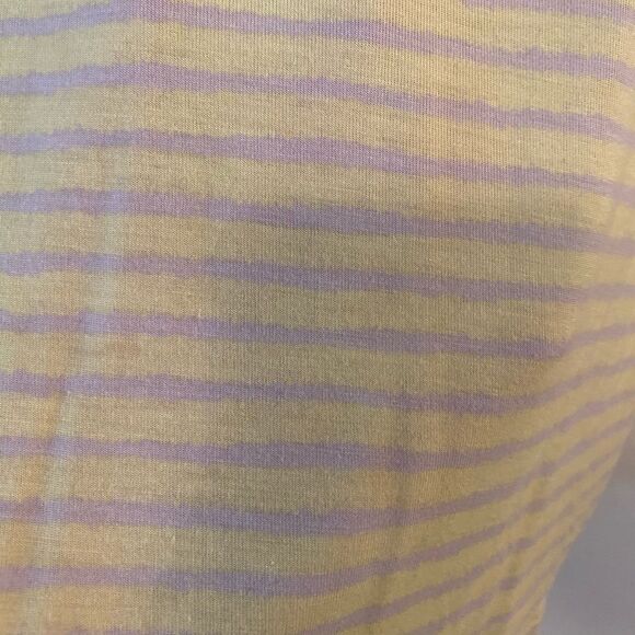 Apt 9 yellow/gray striped dolman sleeve top. - Picture 4 of 5